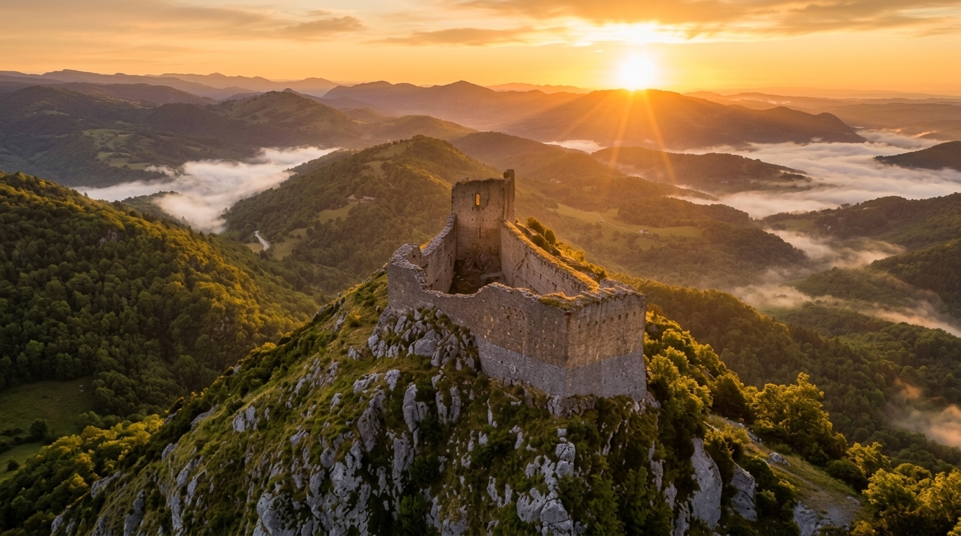 Montségur Castle at Golden Dawn